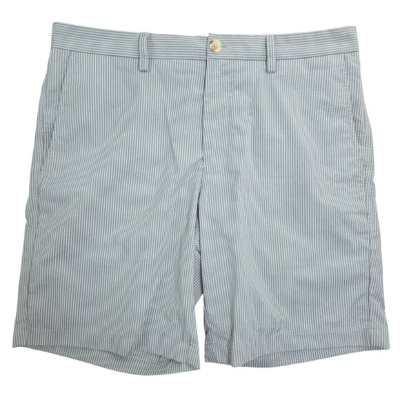Southern Tide Mens Cotton/Polyester Blend Striped Seersucker Shorts 34 - Picture 1 of 6